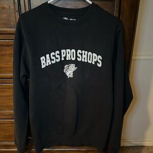 Bass Pro Shops Black Oversized Crewneck Sweatshirt